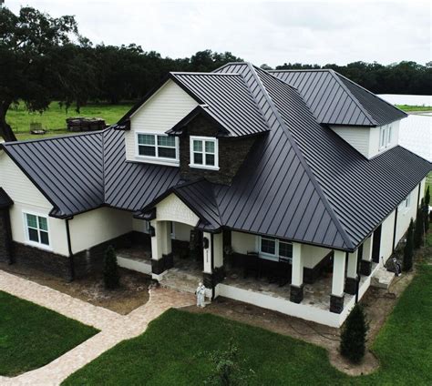 black metal roof house|black metal roofing near me.